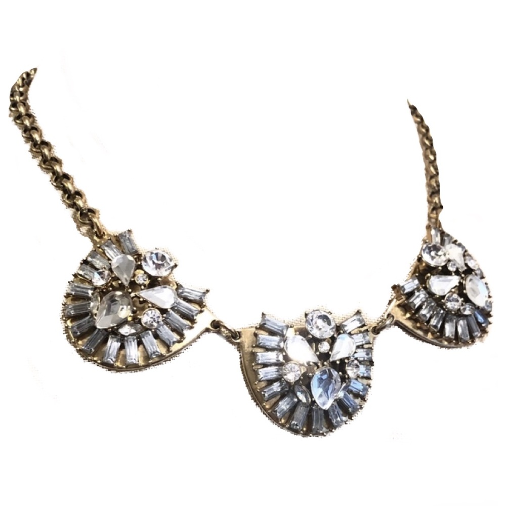 J. Crew 3 Cluster Bib Statement Necklace